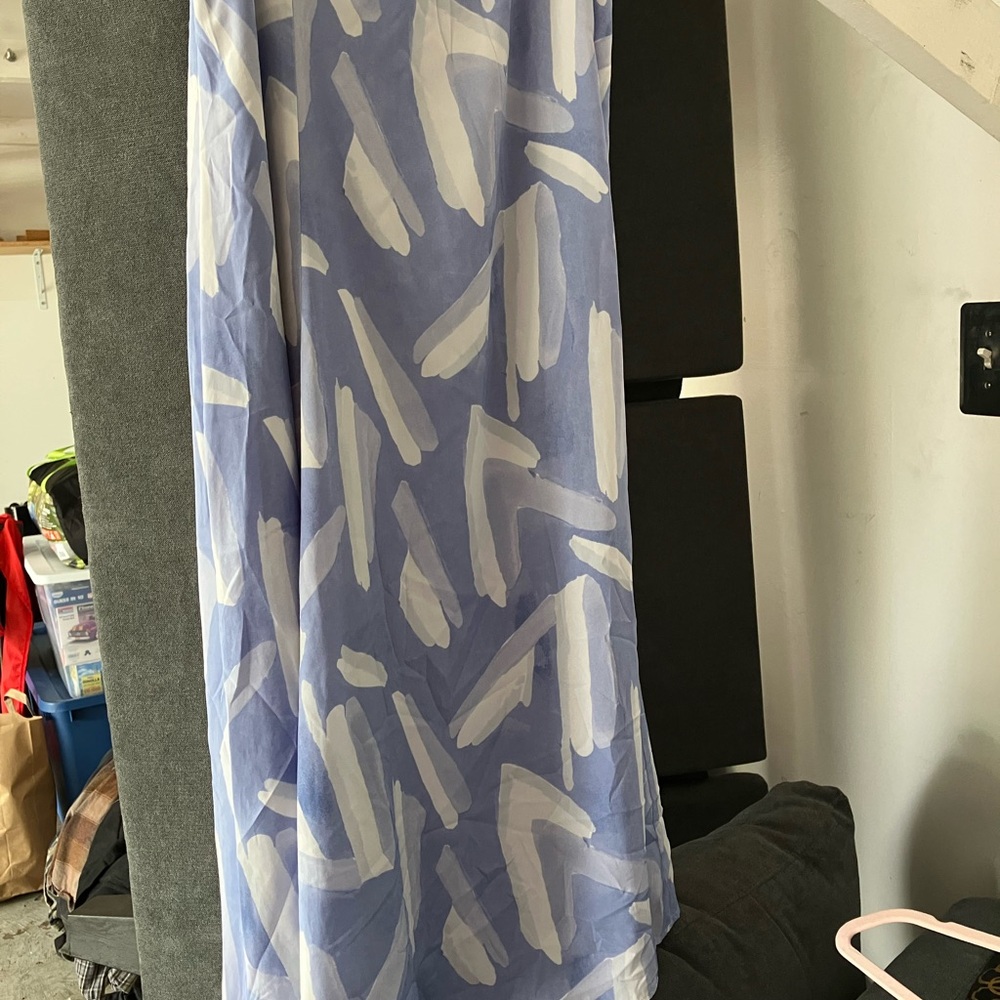 Abercrombie & Fitch A-Line Skirt in Blue and White